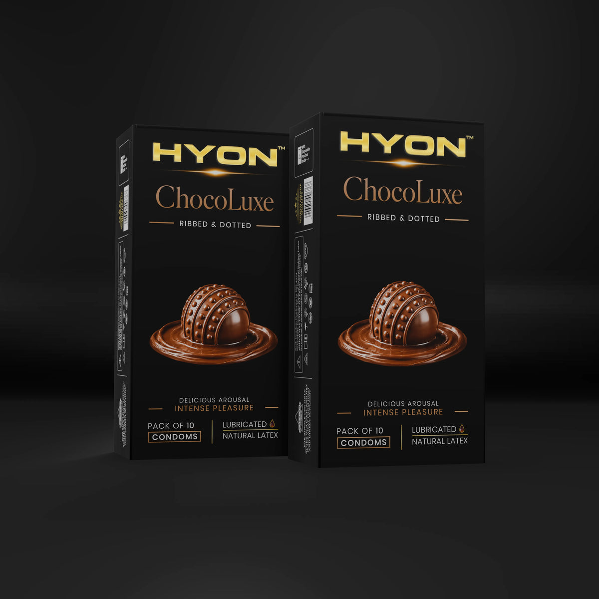 ChocoHeat Ribbed & Dotted Condoms for Men – Pack of 10