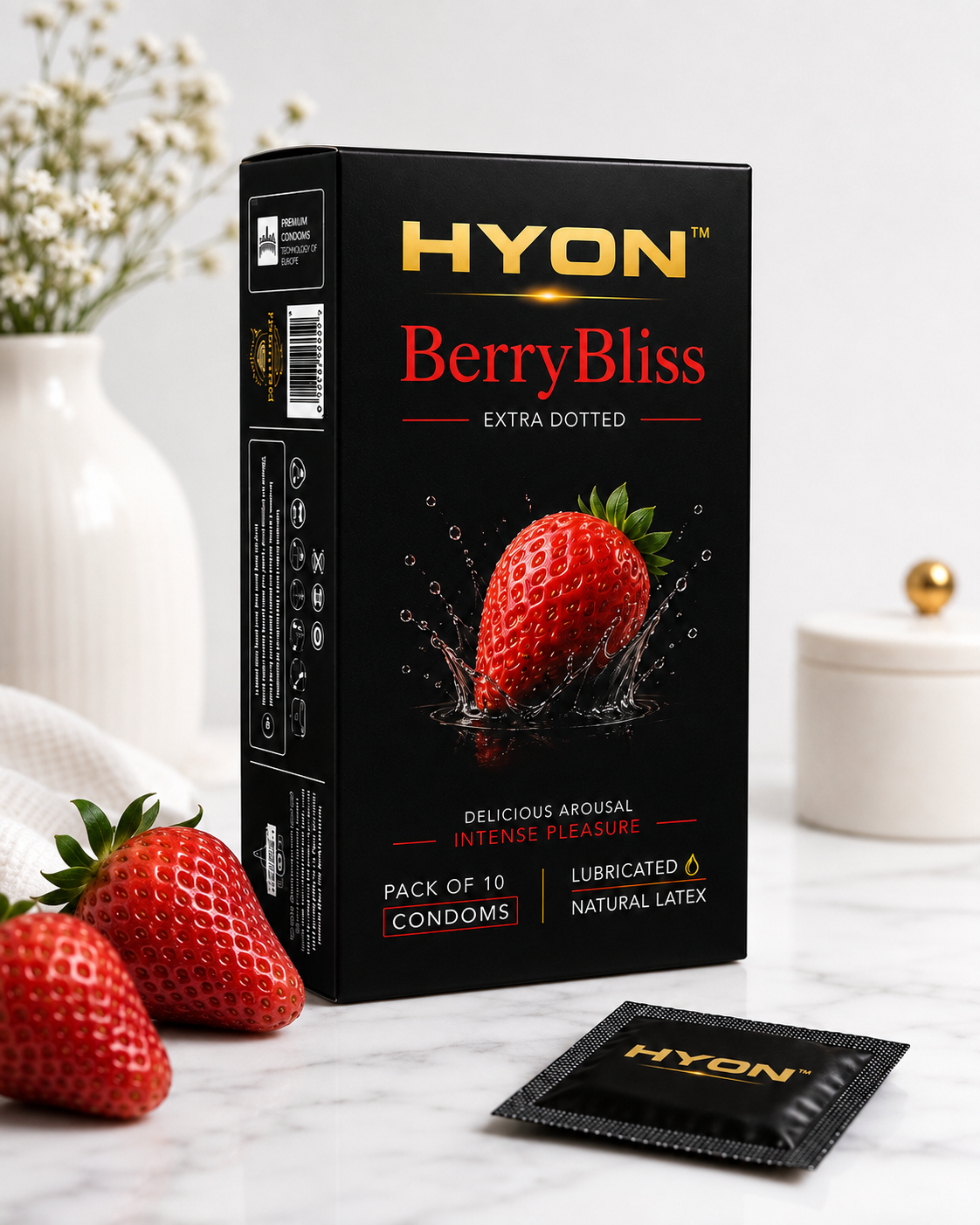 HYON EverLast Long Delay Condoms for Men | Extra Time Delay Condom | Longer Lasting Pleasure | Pack of 10 Condoms