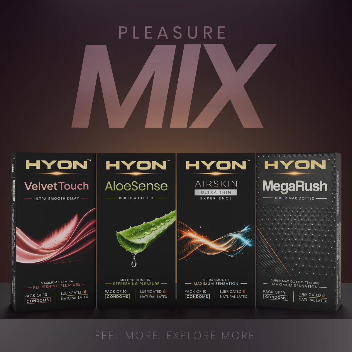 HYON Pleasure Mix – Condom Variety Combo Pack