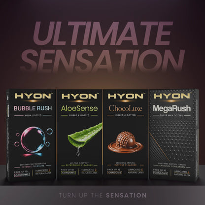 HYON Ultimate Sensation – Textured Condom Combo Pack