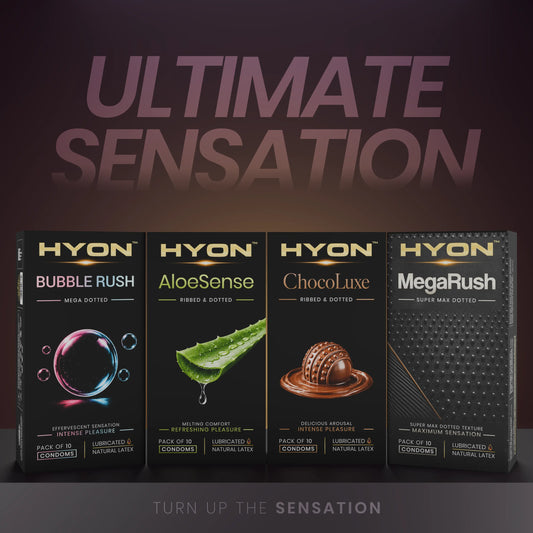 HYON Ultimate Sensation – Textured Condom Combo Pack