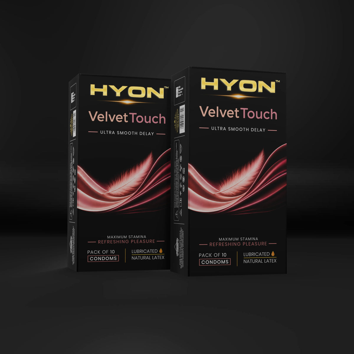 VelvetTouch Ultra Smooth Delay Condoms for Men – Extra Time, Pack of 10