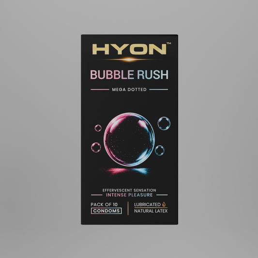 BubbleRush Super Dotted Condoms for Men – Fantasy Condoms, Pack of 10